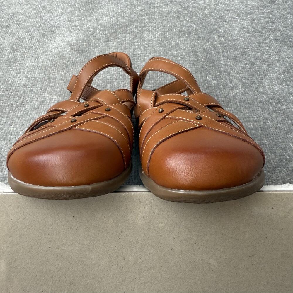 Clarks Collection Sandals Womens Size 6.5 Brown Fisherman Comfort Strappy Shoes - Picture 13 of 14